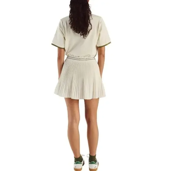 Malbon Valentina Pleated Golf Skirt Ivory Size 8 NWT - Picture 3 of 10